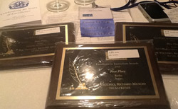 radio show award plaques from the 2013 San Diego Press Club