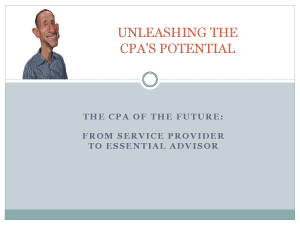 Presentation on the future landscape for CPA firms